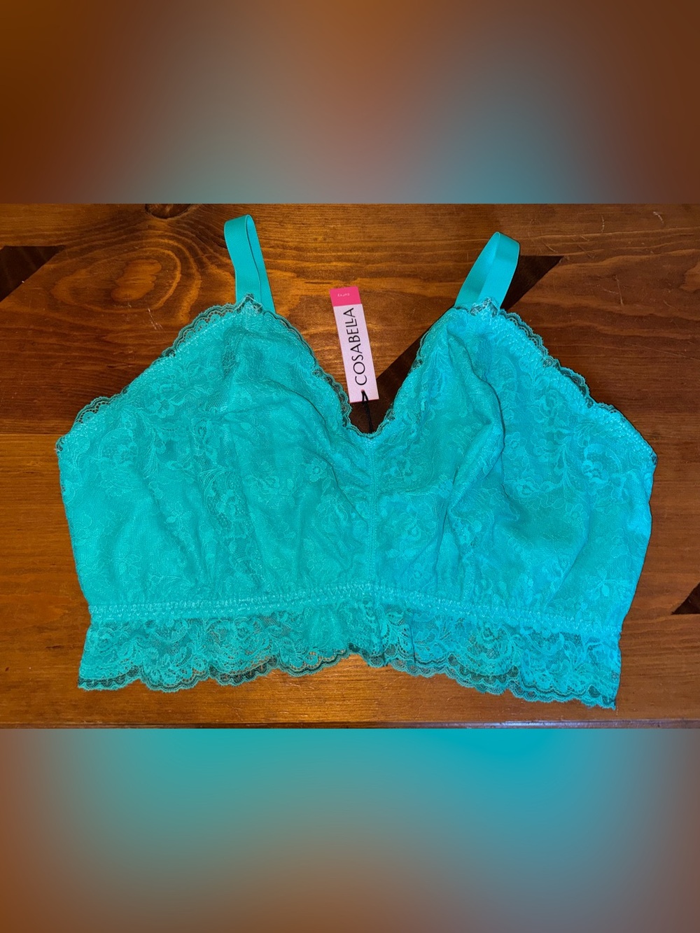 Cosabella Courtney Curvy Bralette in Agave Green Size XL NWT